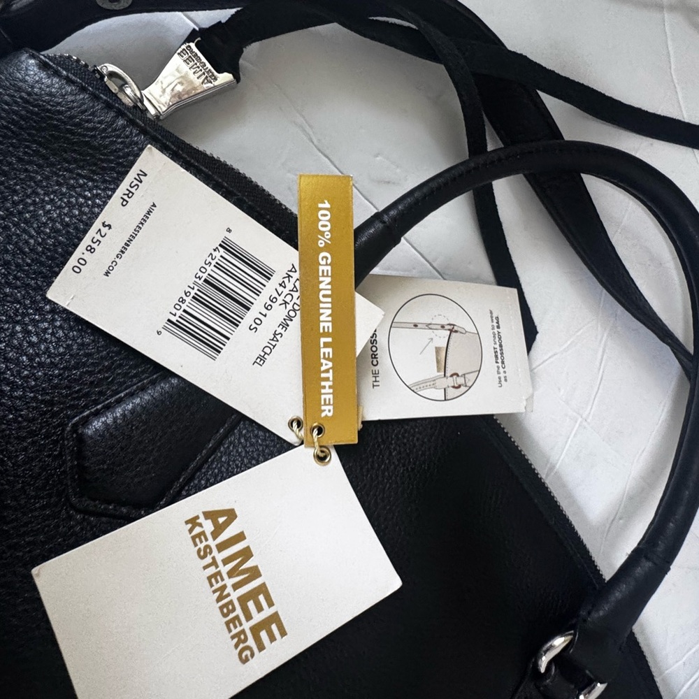 Aimee Kestenberg NEW Leather Reese Dome Tassel Satchel Crossbody Shoulder Bag - Picture 10 of 16